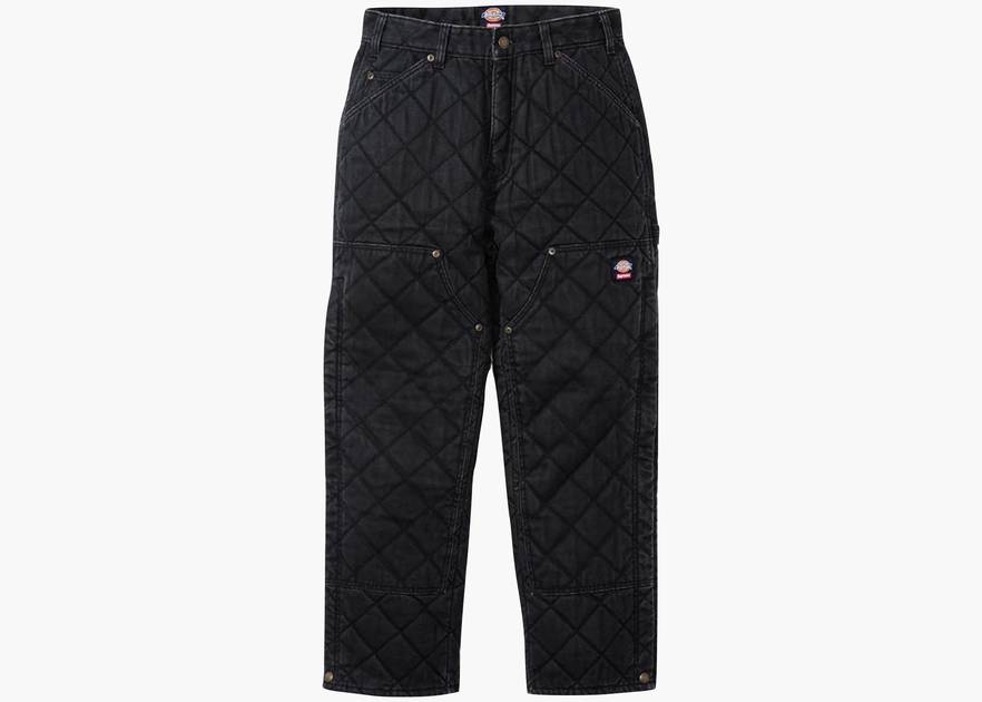 Supreme Dickies Quilted Double Knee Painter Pant Black | Hype 