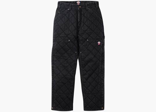 Supreme Dickies Quilted Double Knee Painter Pant Black | Hype