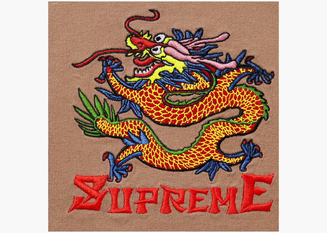 Supreme Dragon Hooded L/S Top Light Brown | Hype Clothinga