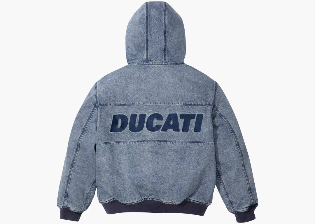 Supreme Ducati Hooded Racing Jacket Denim | Hype Clothinga