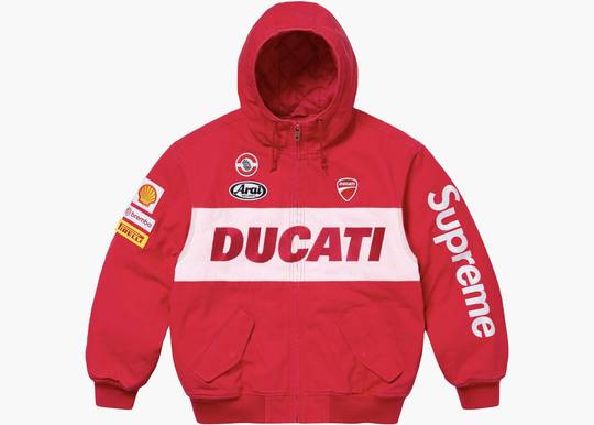 Supreme Ducati Hooded Racing Jacket Red | Hype Clothinga