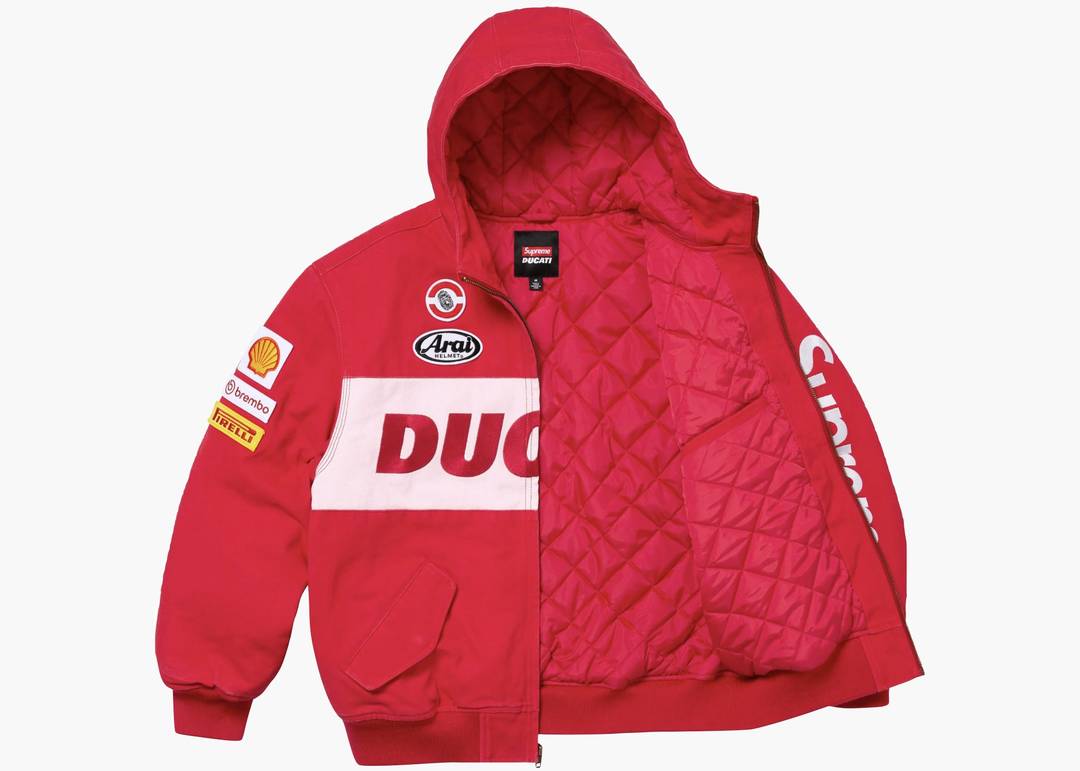 Supreme Ducati Hooded Racing Jacket Red | Hype Clothinga