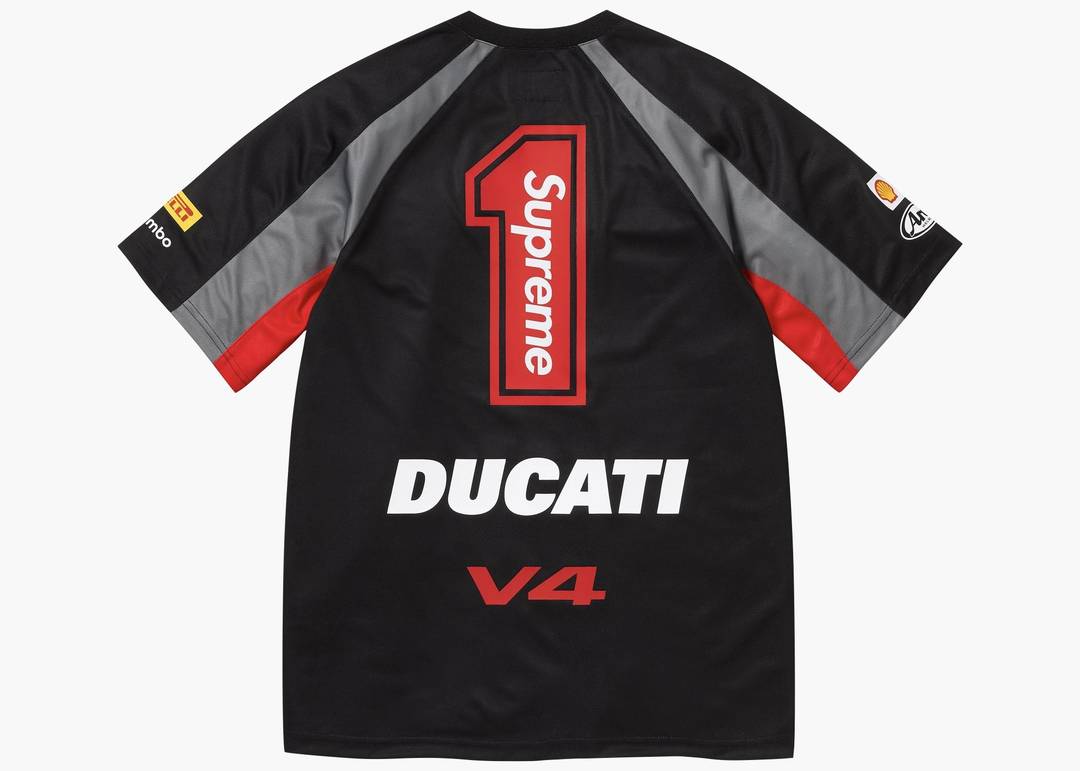 Supreme Ducati Soccer Jersey Black | Hype Clothinga