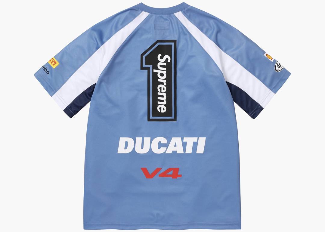Supreme Ducati Soccer Jersey Blue | Hype Clothinga Supreme Ducati Soccer Jersey Blue | Hype Clothinga