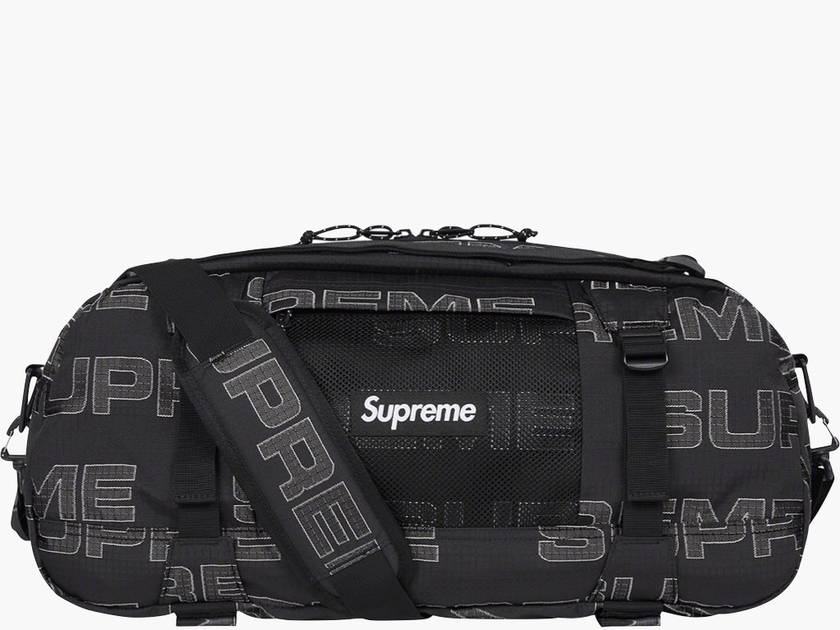 Supreme Logo Duffle Bag ss 21 in Black