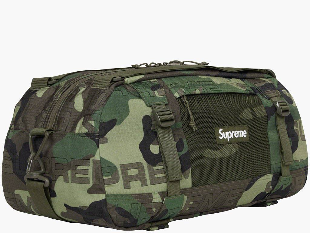 Supreme 18SS Duffle Bag Woodland Camo