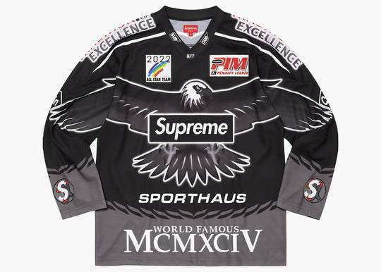 Supreme Eagle Moto Jersey Black SEMJBLK Hype Clothinga Limited Edition