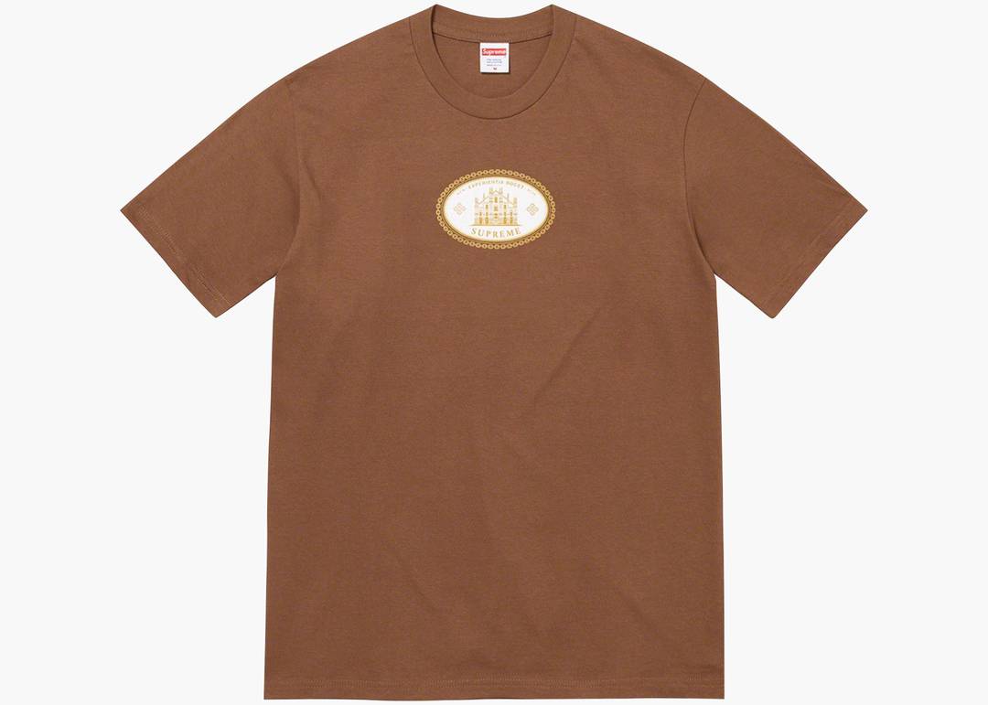 Supreme Banner Tee 'Brown