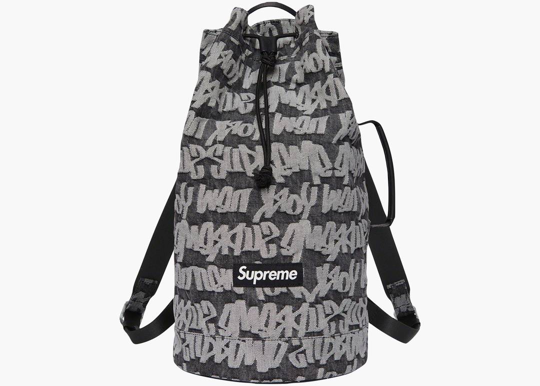 Buy Supreme Fat Tip Jacquard Denim Sling Bag 'Black' - SS22B14