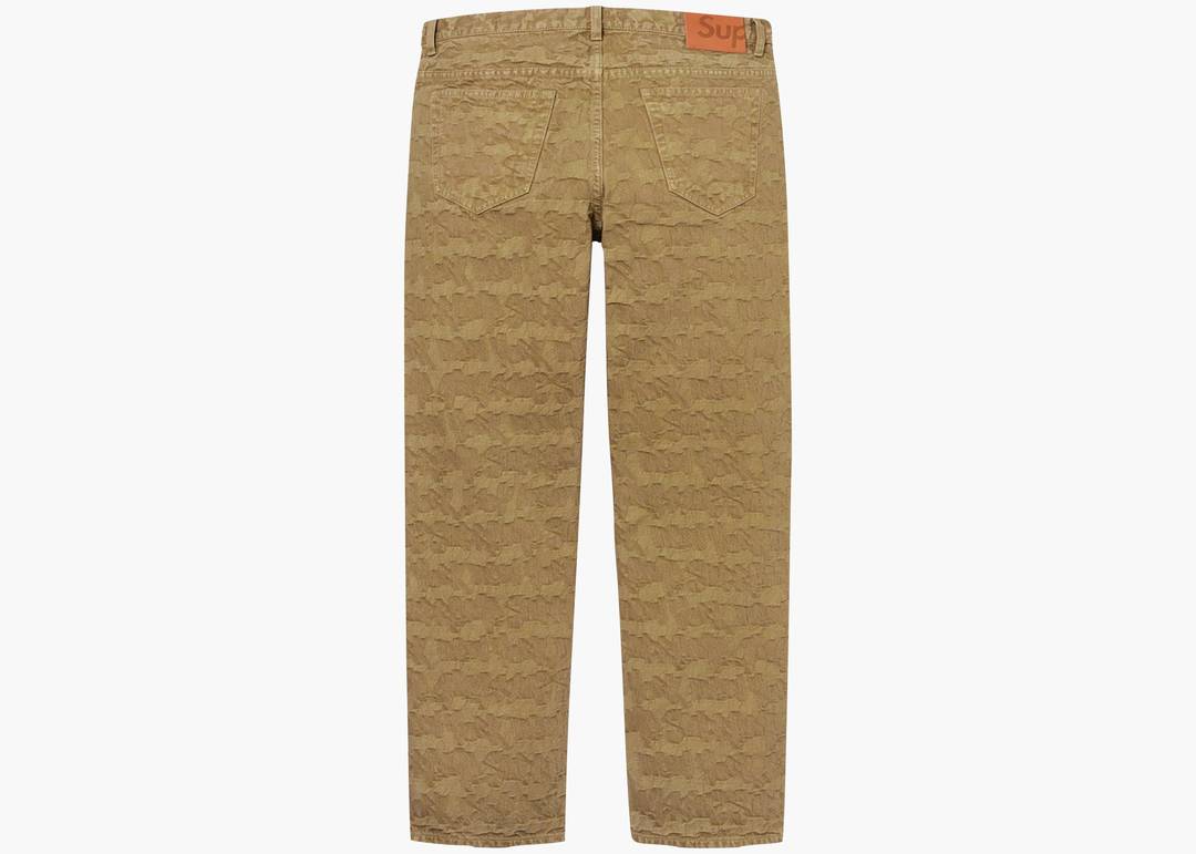 Supreme Fat Tip Jacquard Regular Jean Olive | Hype Clothinga