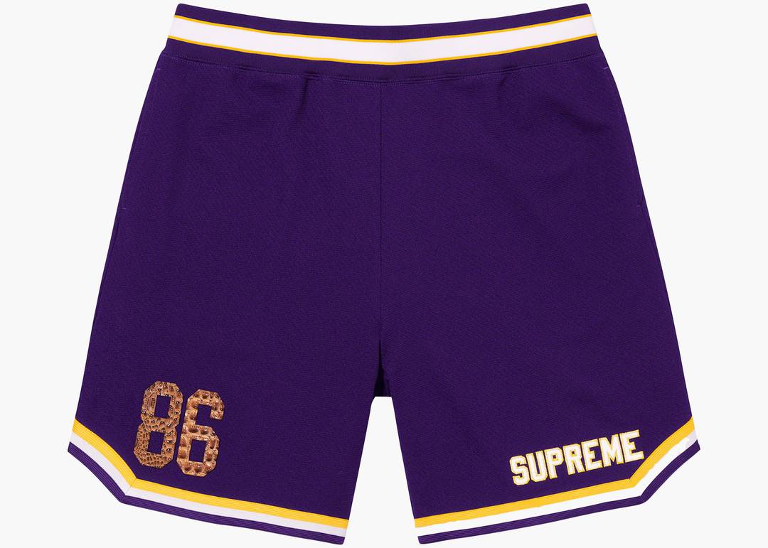 Supreme Faux Croc Basketball Short Purple | Hype Clothinga