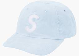 Supreme Fine Wale Corduroy S Logo 6-panel Cap Light Blue