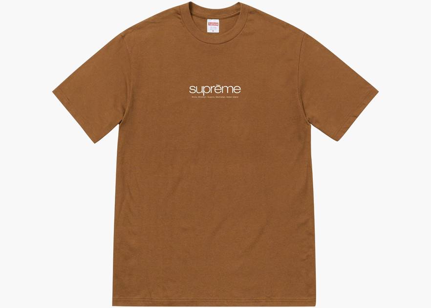 Supreme Five Boroughs Tee T-Shirt Brown