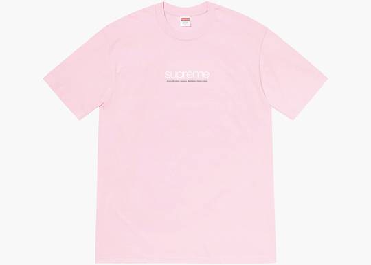 Supreme Five Boroughs Tee T-shirt Light Pink | Hype Clothinga