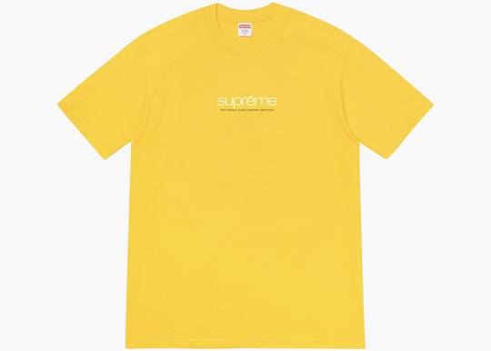 Supreme Five Boroughs Tee T-Shirt Yellow