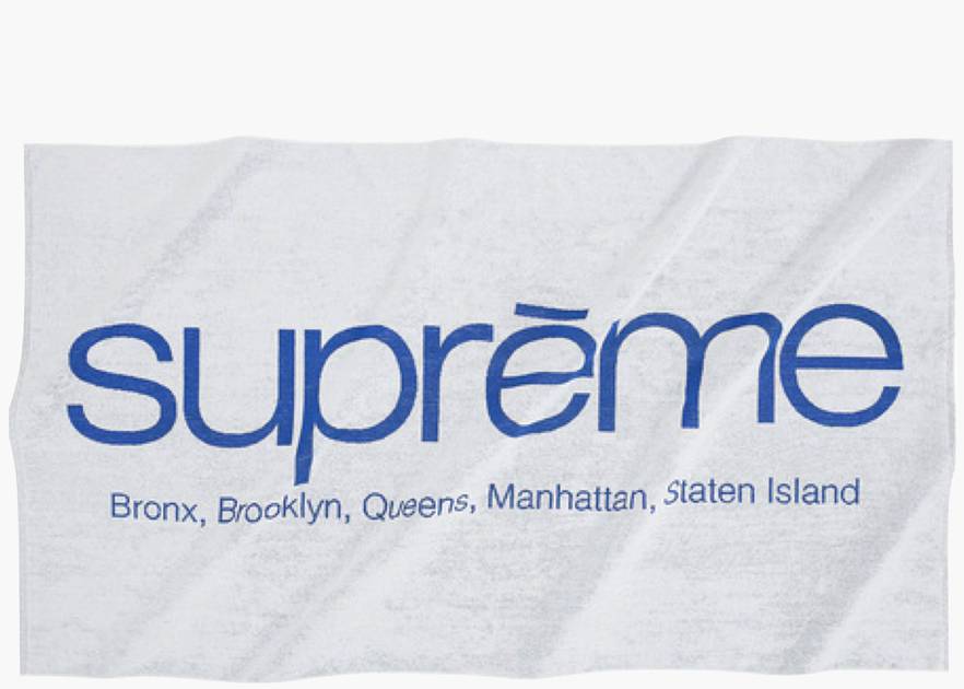 Supreme Five Boroughs Towel White | Hype Clothinga