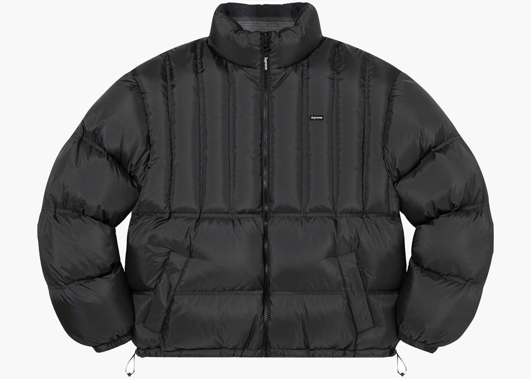 Supreme Flannel Reversible Puffer Jacket Black | Hype Clothinga