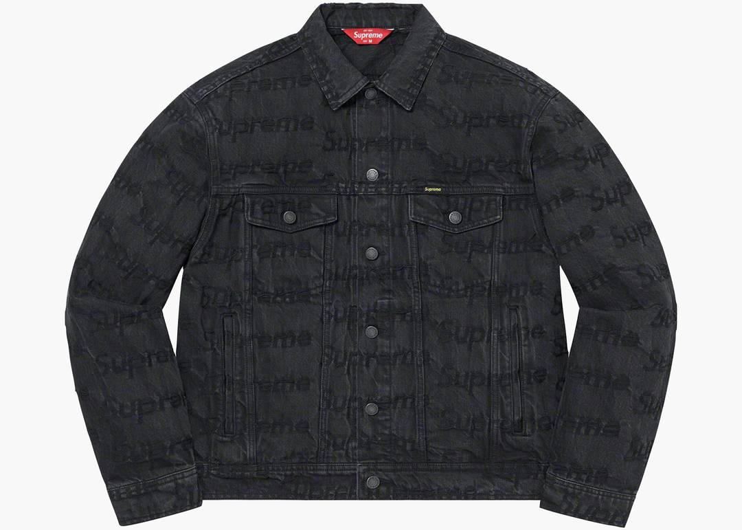 Supreme Shibori Denim Trucker Jacket Black