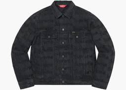 Supreme Frayed Logos Denim Trucker Jacket Red