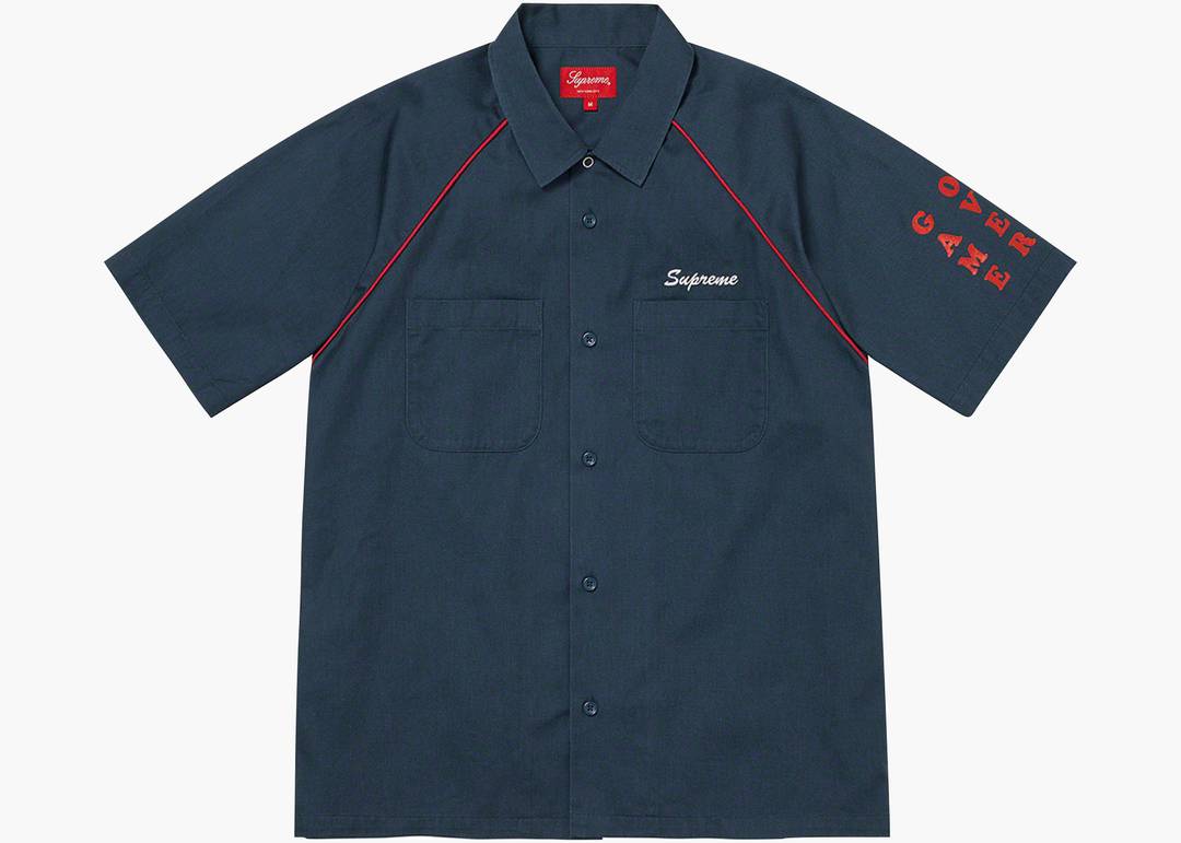 Supreme Fuck Everything S/S Work Shirt Light Navy | Hype Clothinga