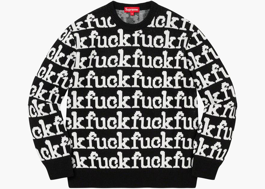 Supreme Fuck Sweater (SS22) Black | Hype Clothinga