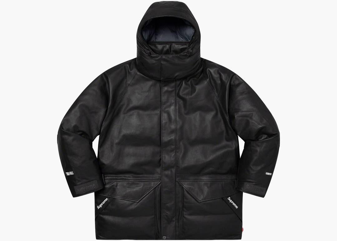 Supreme GORE-TEX Leather 700-Fill Down Parka Black | Hype 