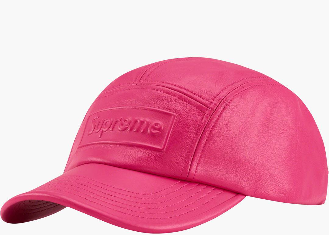 Supreme Leather Camp Cap