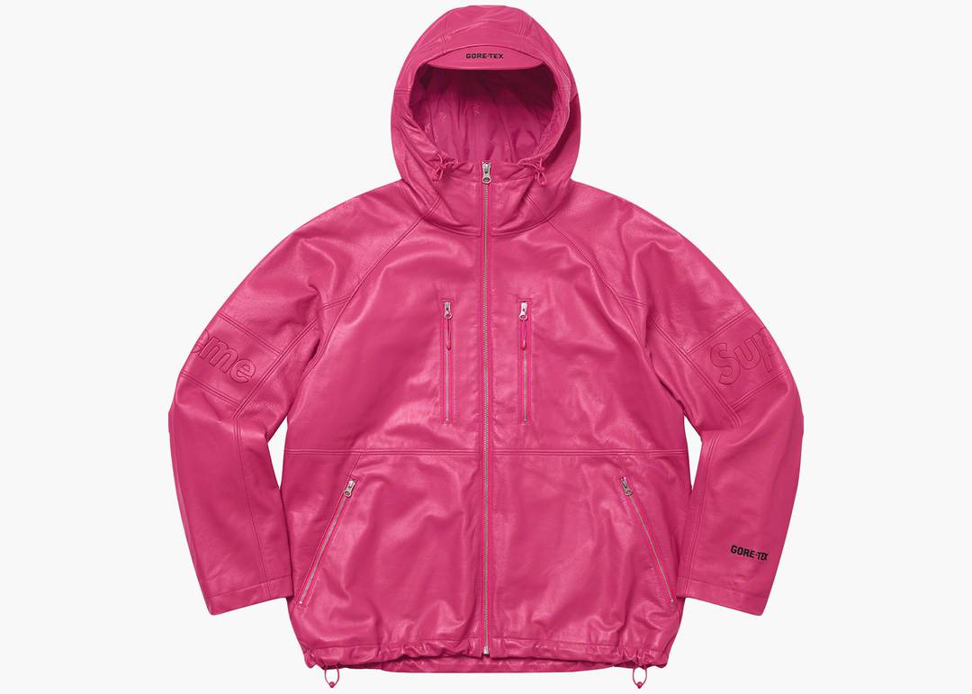 Supreme GORE-TEX Leather Jacket Magenta | Hype Clothinga Supreme GORE-TEX Leather Jacket Magenta | Hype Clothinga
