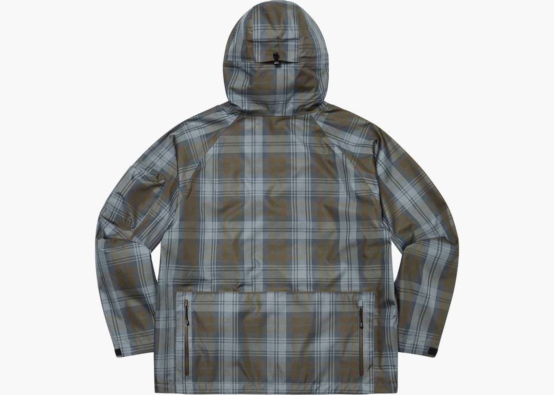 Supreme GORE-TEX Tech Shell Jacket Olive Plaid | Hype Clothinga