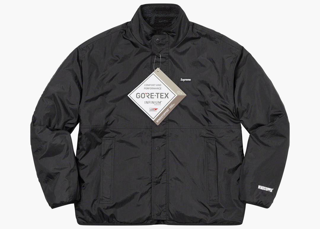 Supreme Geo Reversible WINDSTOPPER Fleece Jacket Black