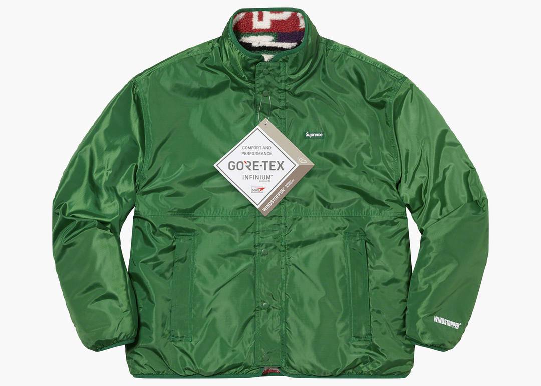 Buy Supreme GORE-TEX Infinium WINDSTOPPER Leather Varsity Jacket