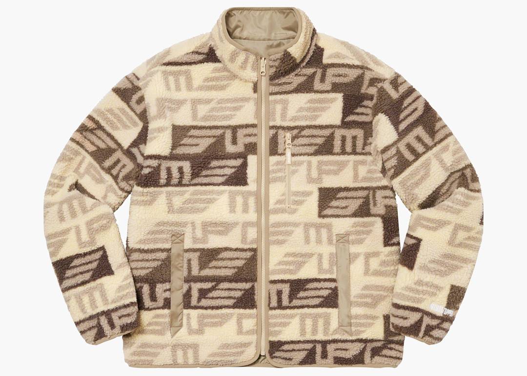 supreme Geo Reversible  Fleece Jacket