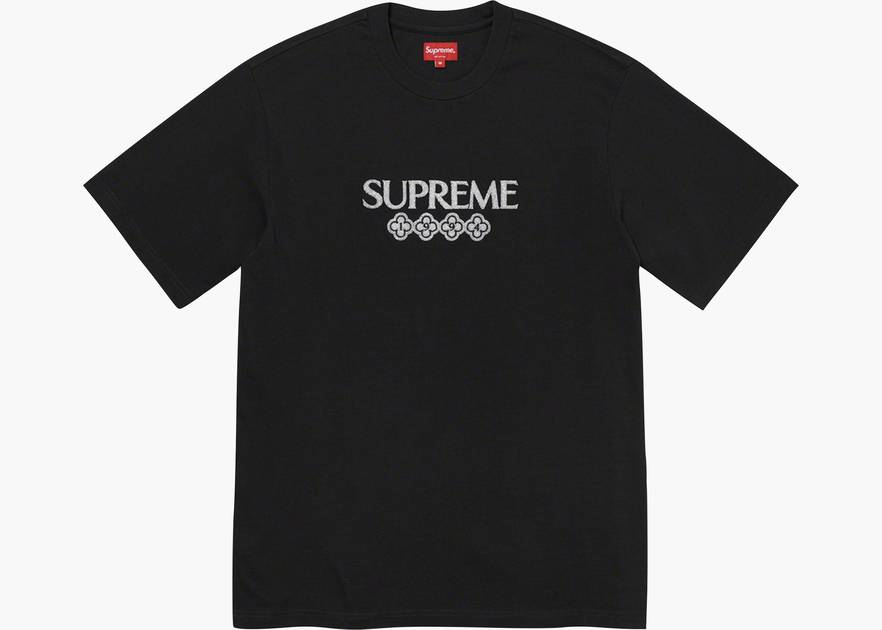 Supreme Glitter S/S Top Black | Hype Clothinga