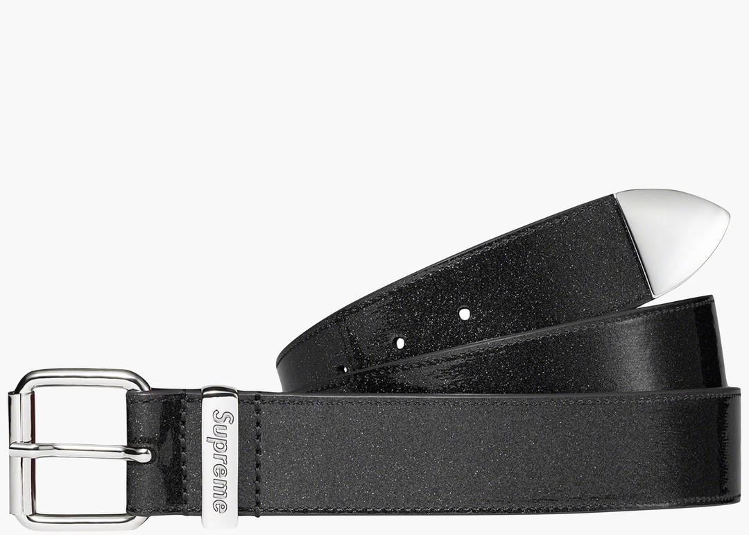 Supreme Glitter Vinyl Ranger Belt Black | Hype Clothinga