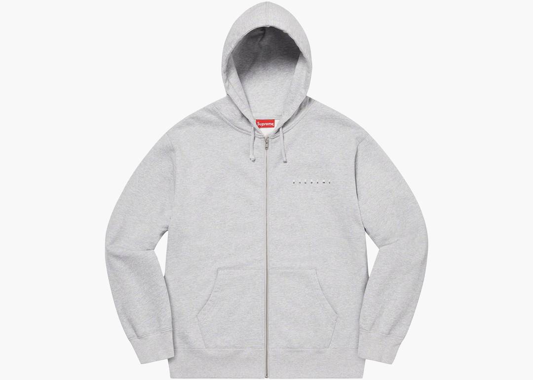 Supreme Doughboy Zip Up Hooded Sweatshirt Heather Grey