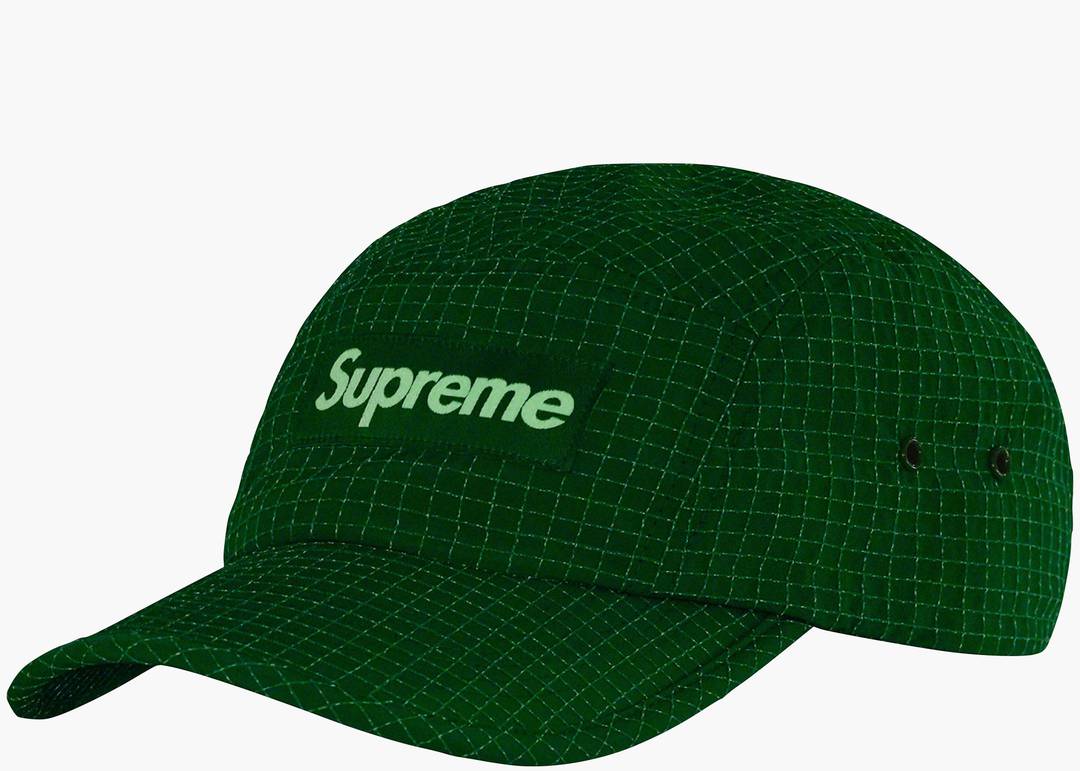 Supreme Raw Silk Camp Cap Dark Green