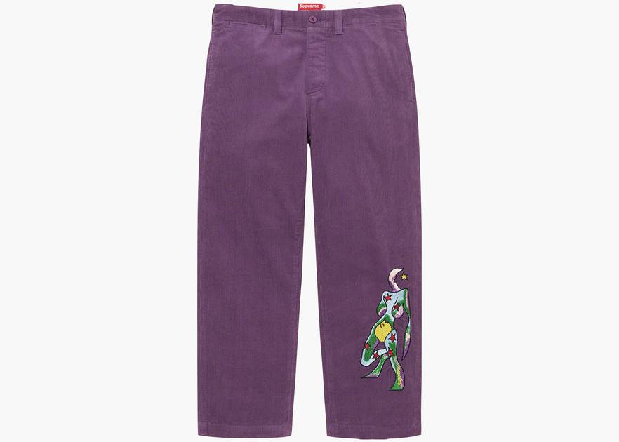 Supreme Gonz Corduroy Chino Pant Purple | Hype Clothinga