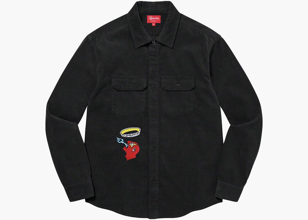 Supreme Gonz Corduroy Work Shirt Black | Hype Clothinga