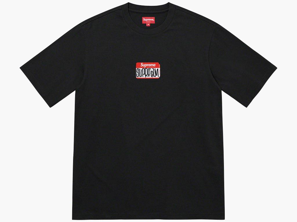 Supreme Gonz Nametag S/S Top Black | Hype Clothinga