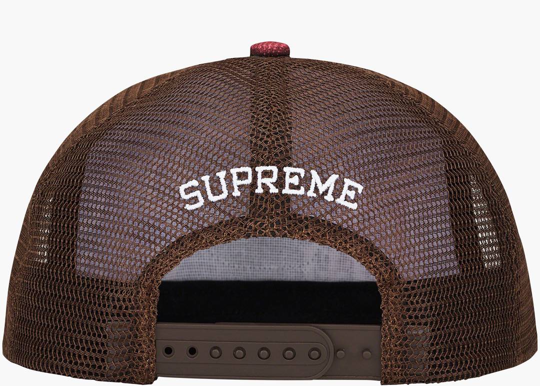 Supreme Gradient Jacquard Denim Mesh Back 5-Panel Tan | Hype Clothinga