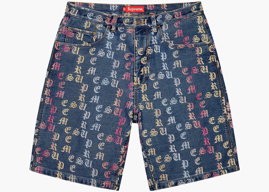 Supreme Gradient Jacquard Denim Short Blue