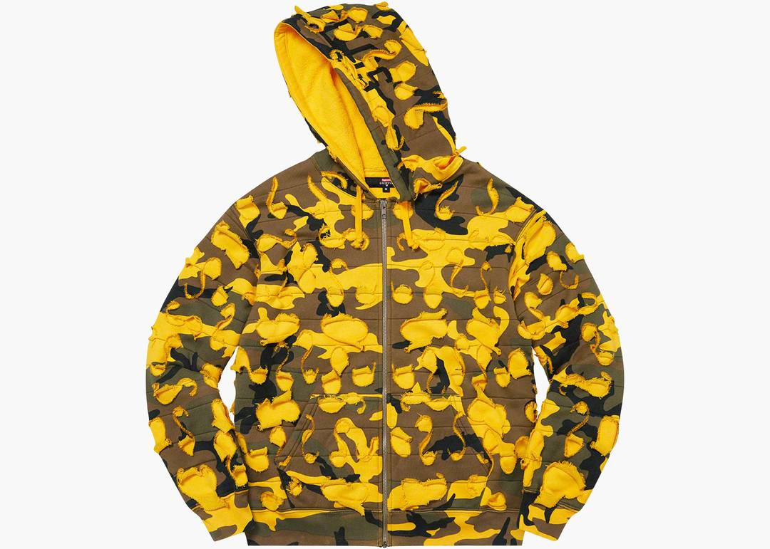 Supreme Griffin Zip Up Hooded Sweatshirt Yellow Camo | Hype Clothinga