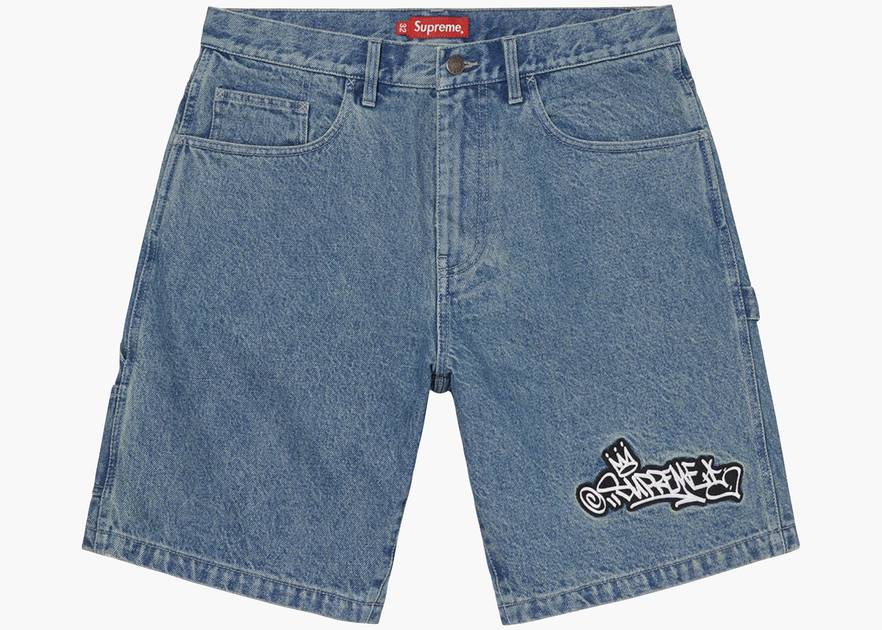 Supreme Handstyle Denim Painter Short Blue | Hype Clothinga