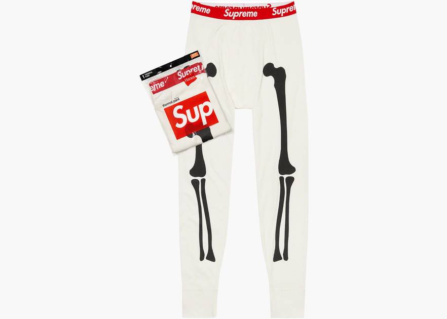 Supreme Hanes Bones Thermal Pant Pack Natural Hype Clothinga