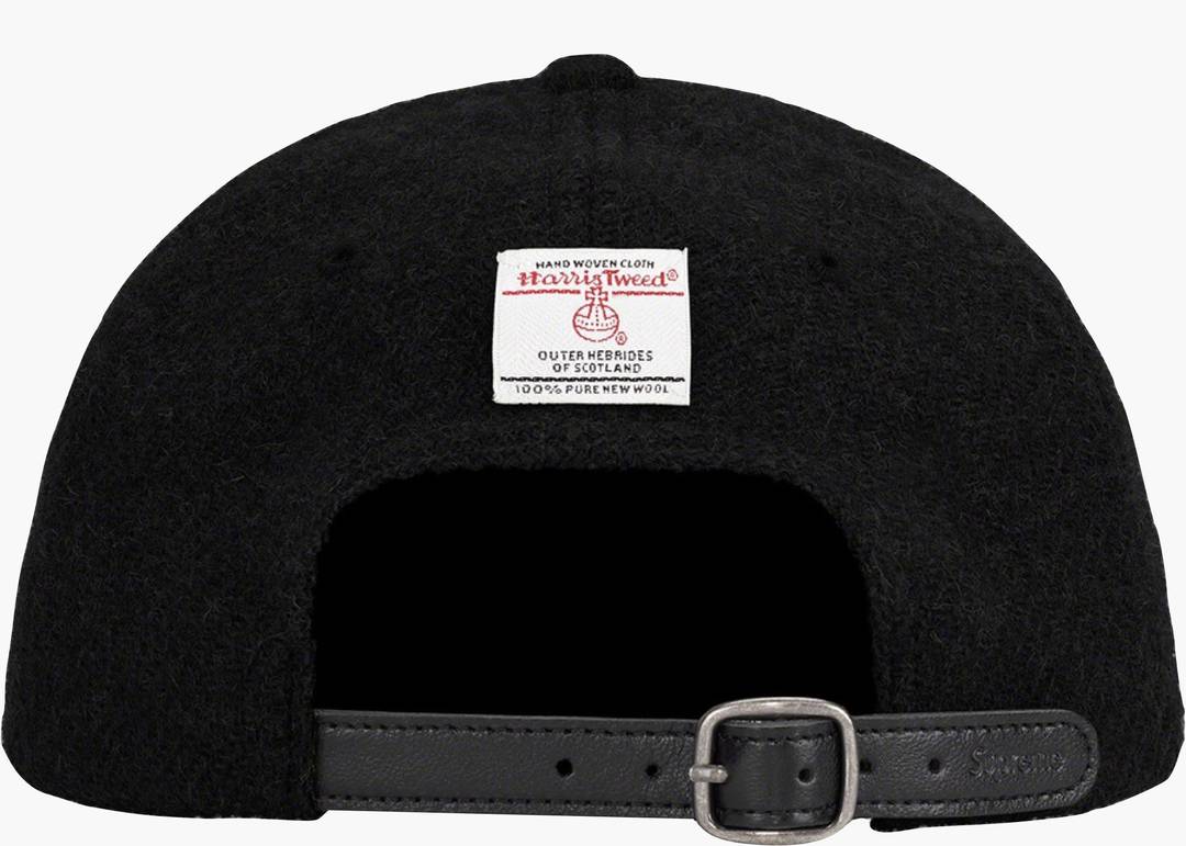 Supreme Harris Tweed Classic Logo 6-Panel Black | Hype Clothinga