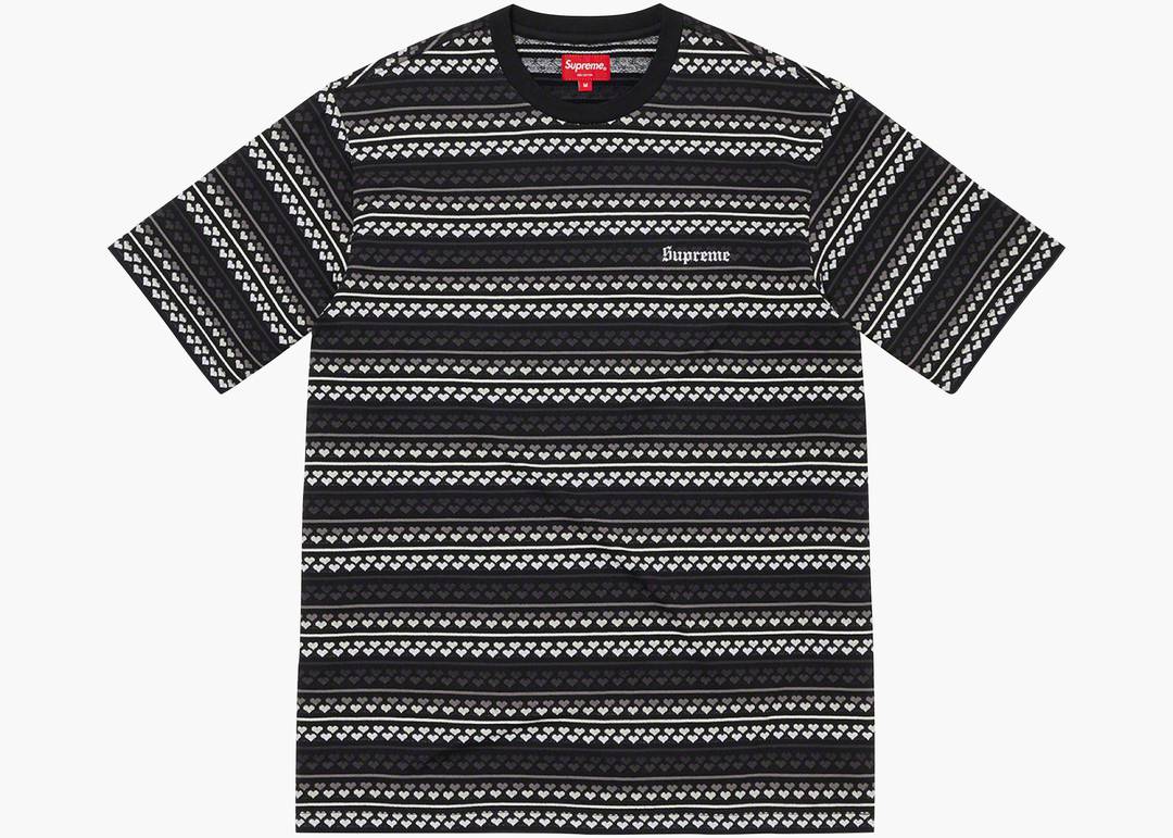 Supreme Hearts Jacquard S/S Top Black | Hype Clothinga