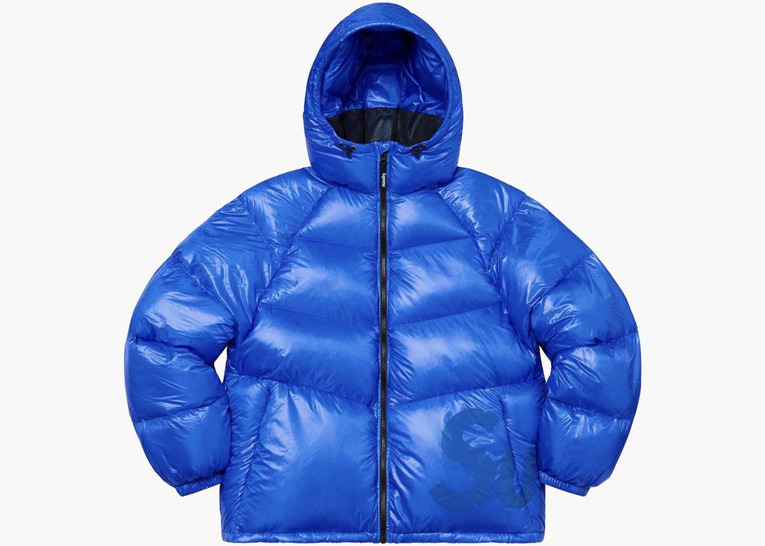 Supreme Hooded Down Jacket Fluorescent Blue | Hype Clothinga