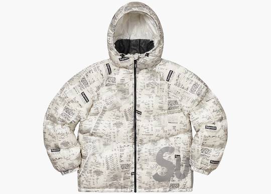 Supreme Hooded Down Jacket RECEIPTS