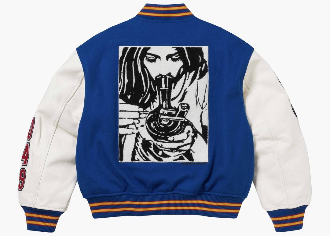 Supreme Hysteric Glamour Varsity Jacket Blue | Hype Clothinga Supreme Hysteric Glamour Varsity Jacket Blue | Hype Clothinga
