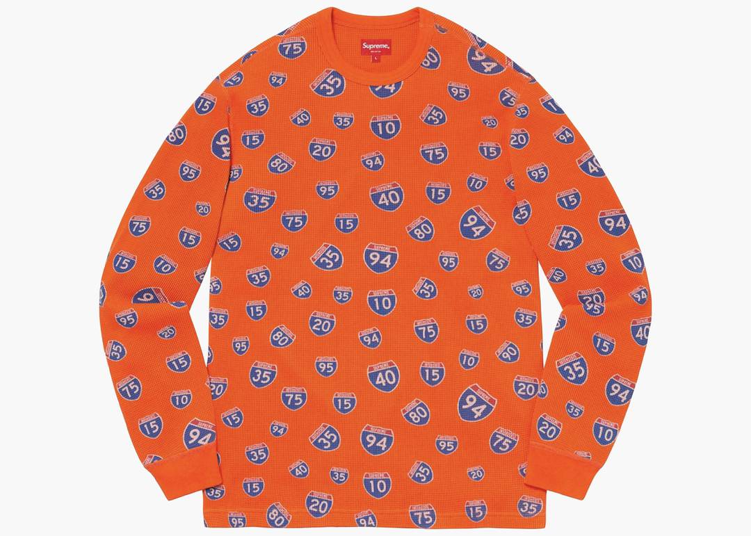 Supreme Interstate Waffle Thermal Orange